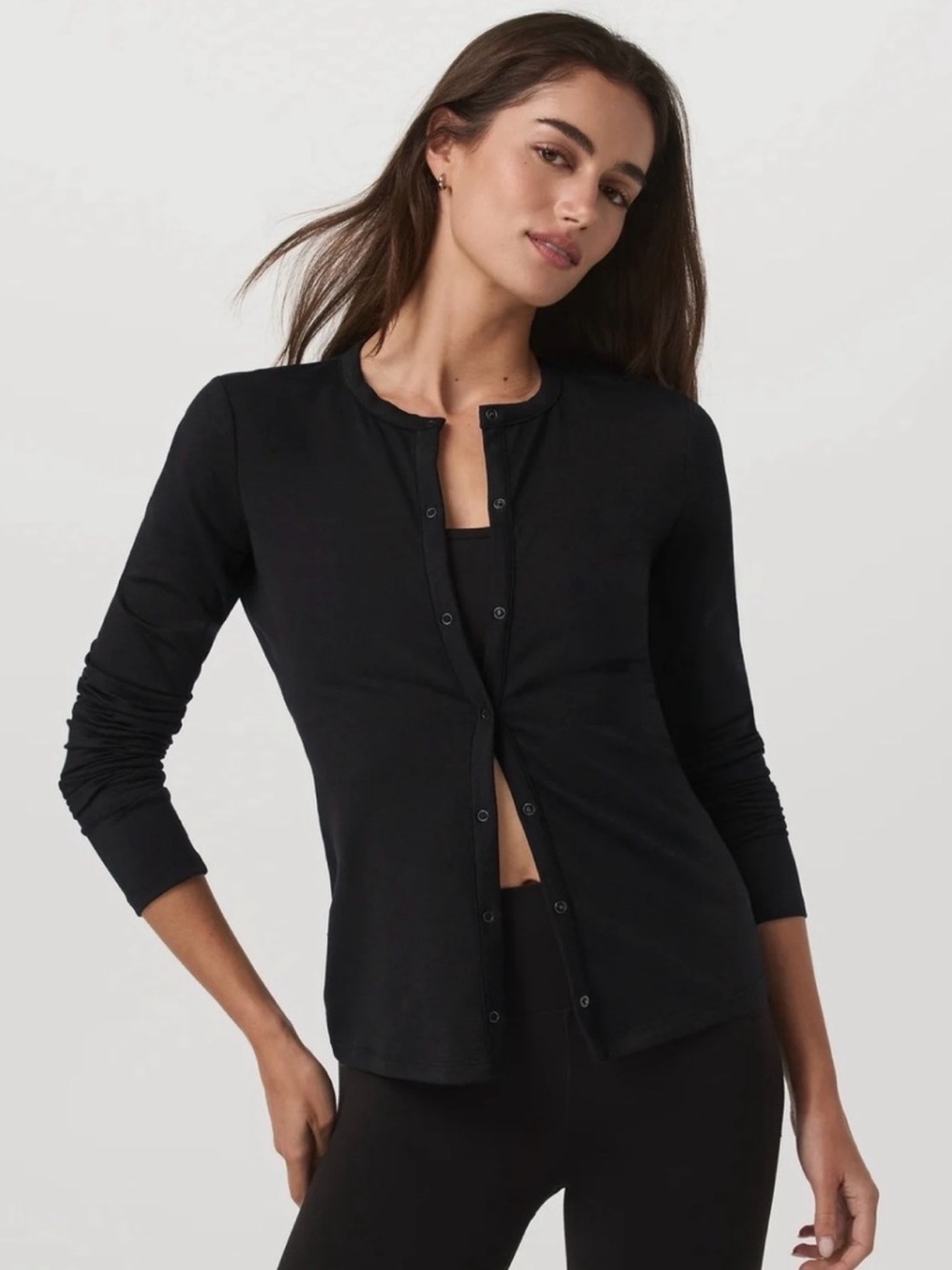 Vuori Long Sleeve Halo Snap Cardigan |small